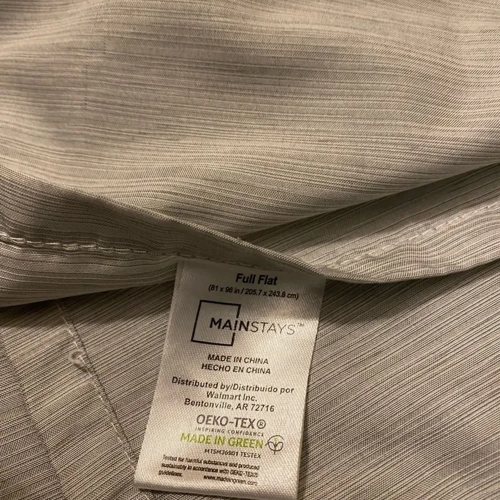 Mainstays Grey/Silver Shimmer Bed Sheet Set